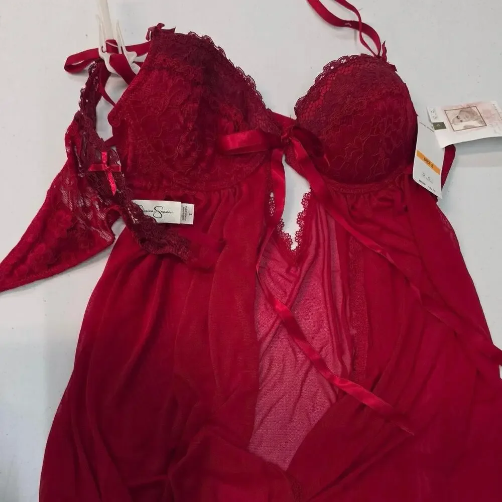 Jessica simpson red lace babydoll